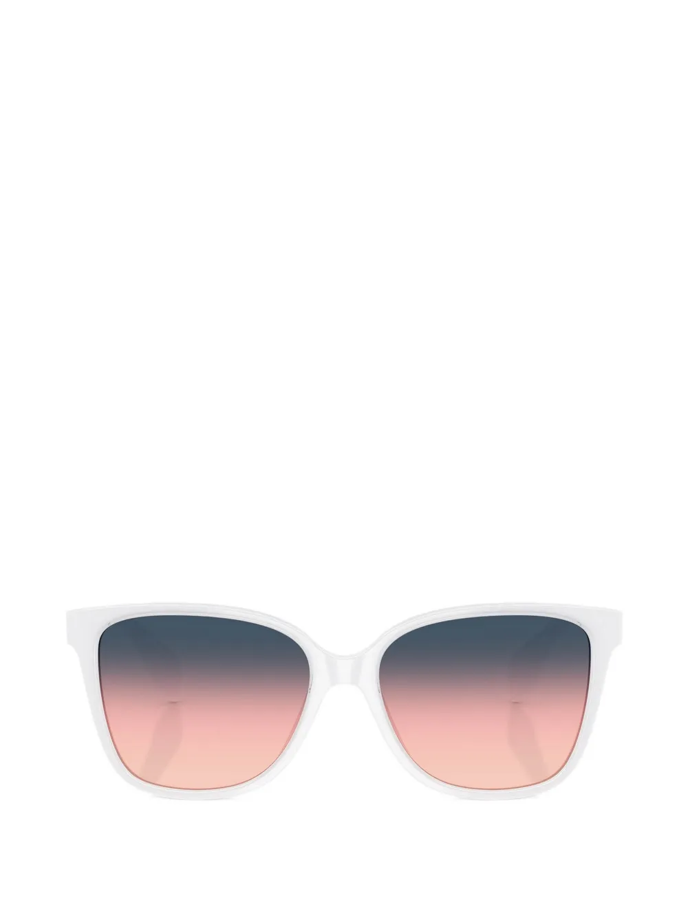 Versace Eyewear logo-lettering square-frame sunglasses - Weiß