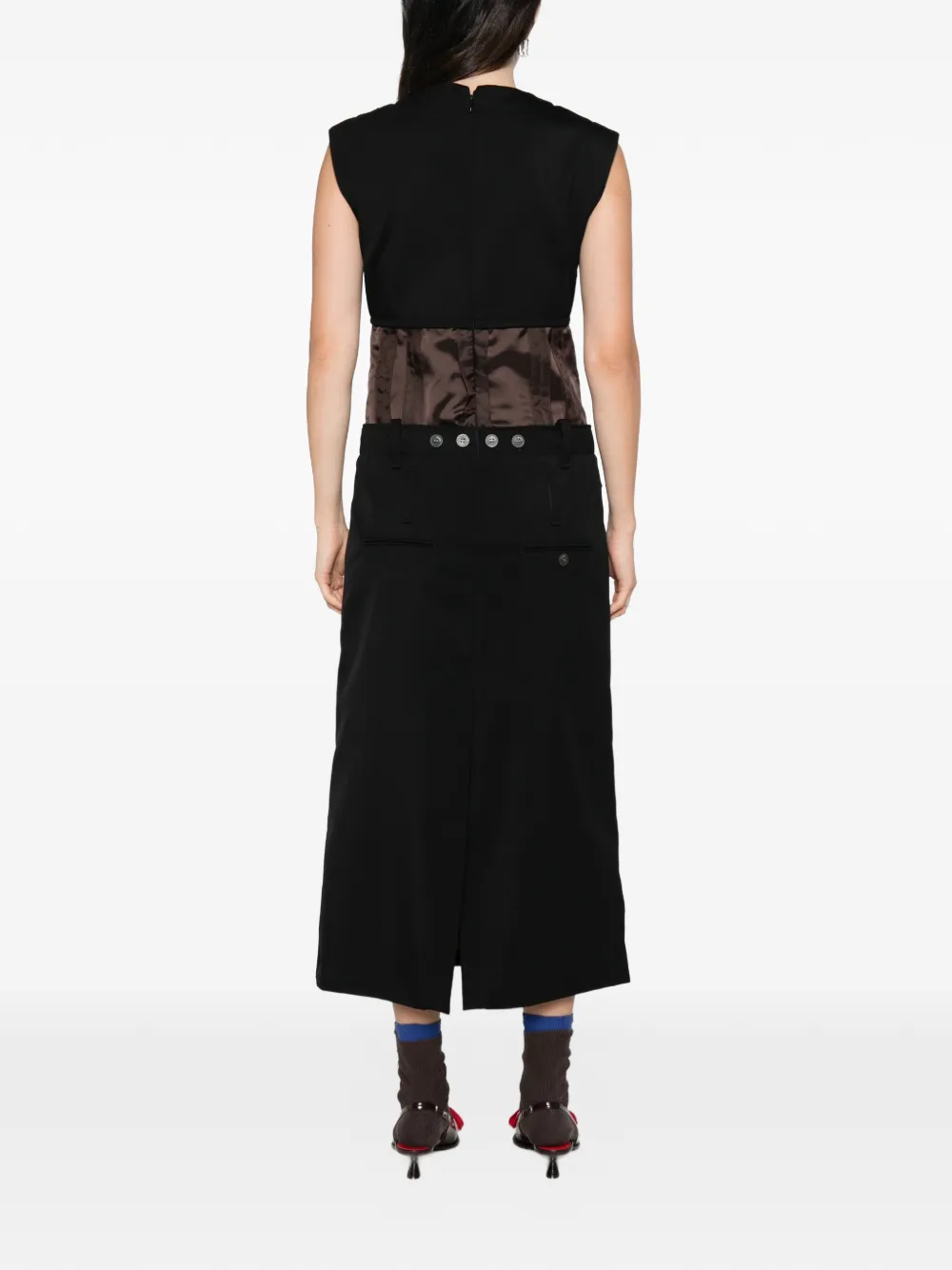 Marni virgin wool cut-out dress Zwart