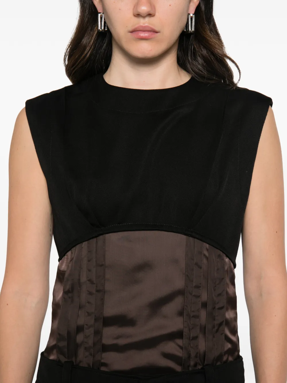 Marni virgin wool cut-out dress Zwart