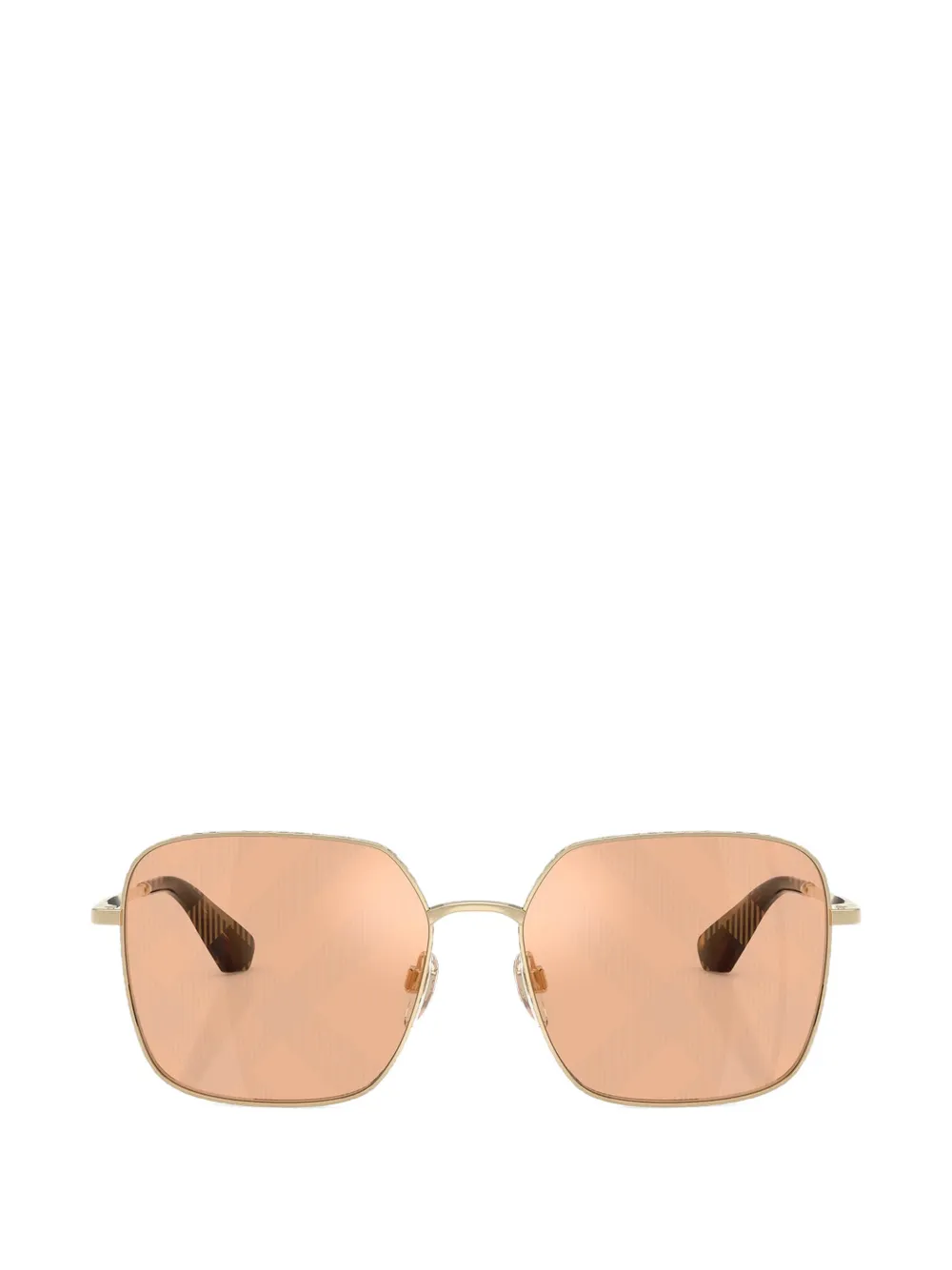 Burberry Eyewear Vierkante zonnebril met Check-patroon Goud