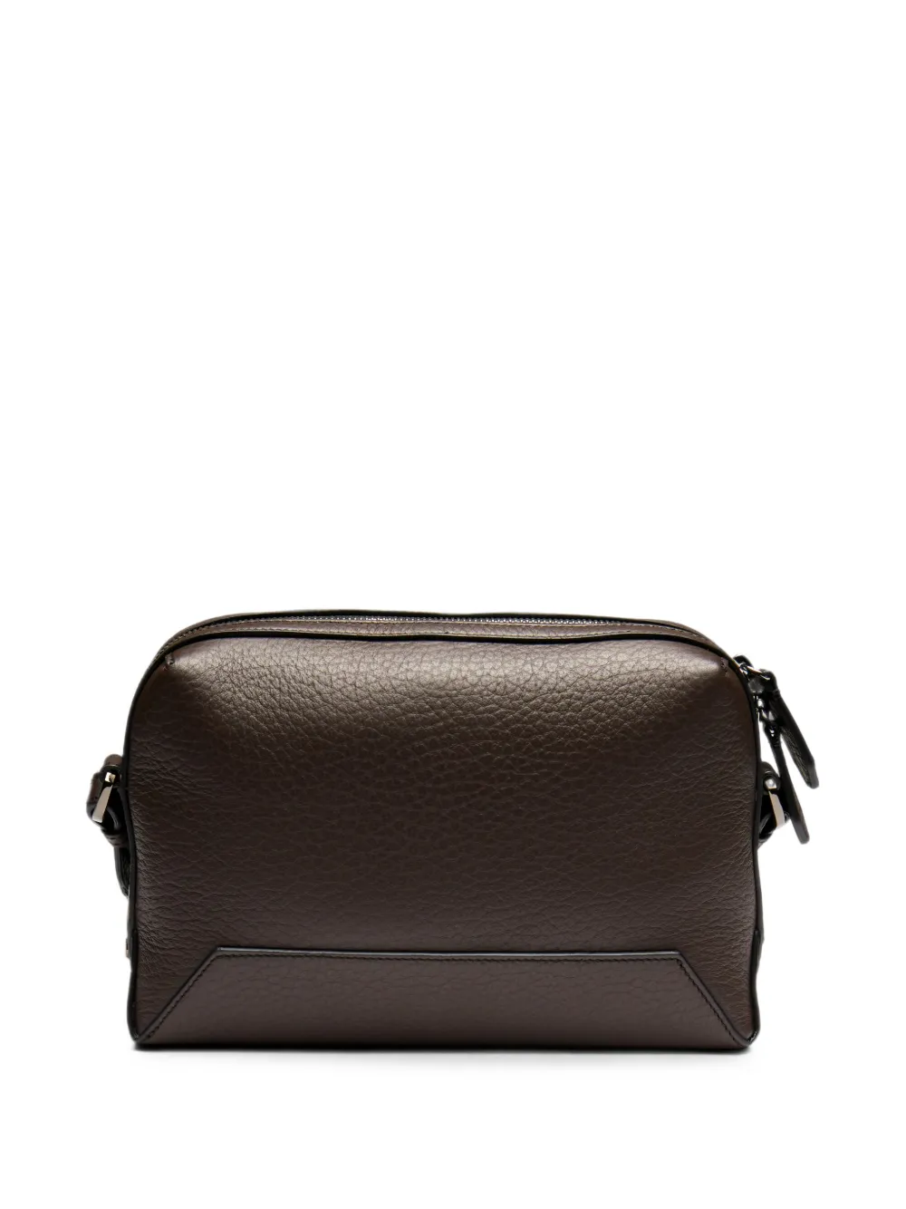 Lancel medium Milo grained leather camera bag Bruin