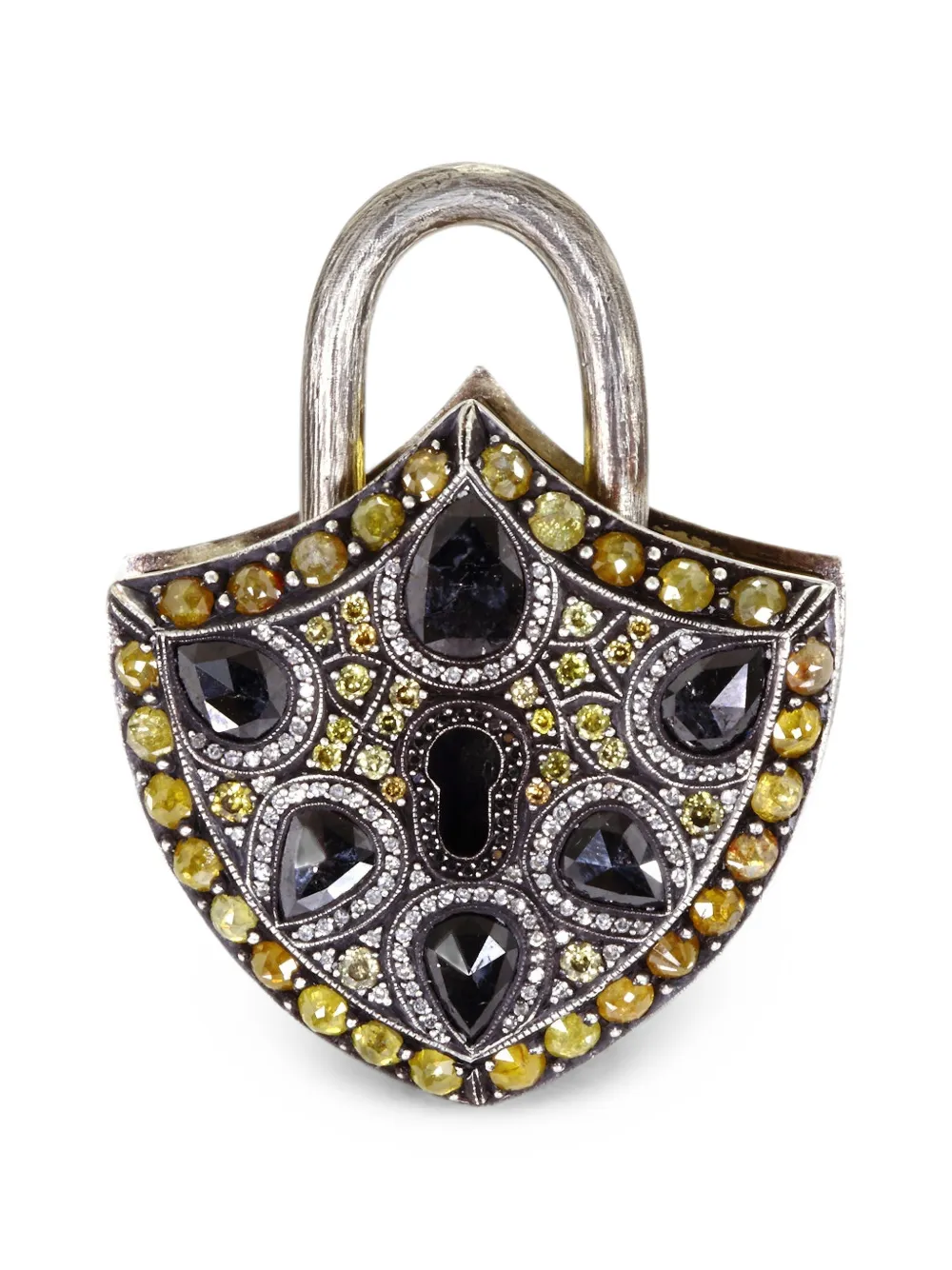 Sevan Bıçakçı embellished diamond shield pendant