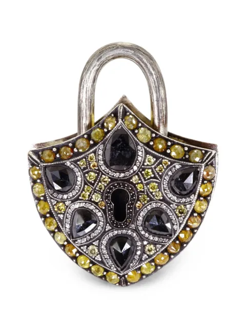 Sevan Bıçakçı embellished diamond shield pendant