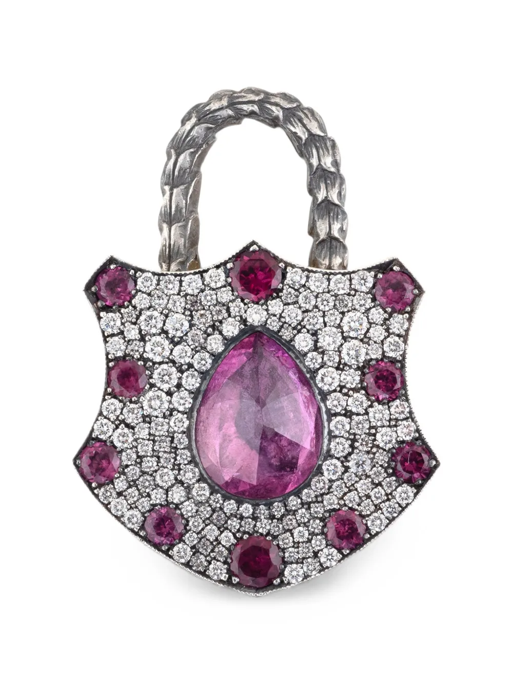 Sevan Bıçakçı pink sapphire and rhodolite pendant
