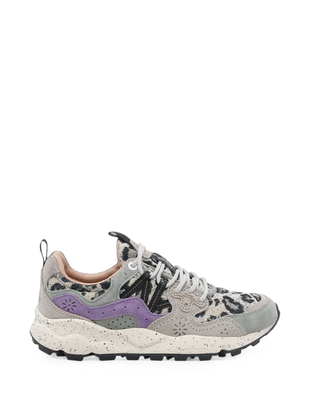 FLOWER MOUNTAIN leopard-print low-top sneakers