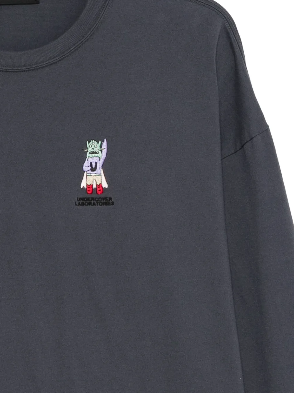Undercover graphic-embroidered long-sleeve T-shirt Grijs
