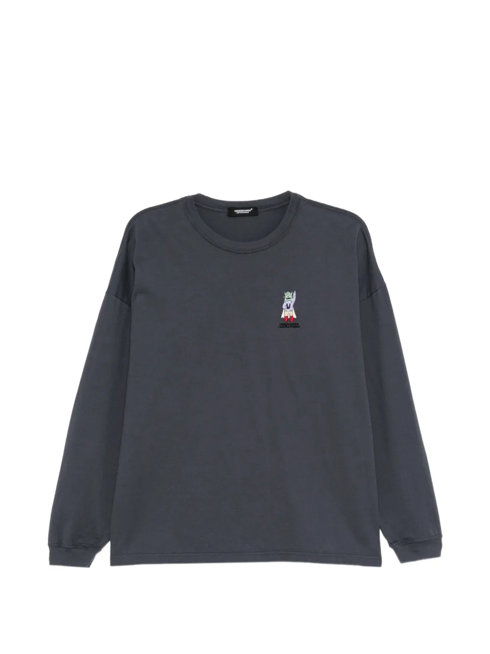 Undercover graphic-embroidered long-sleeve T-shirt Grijs
