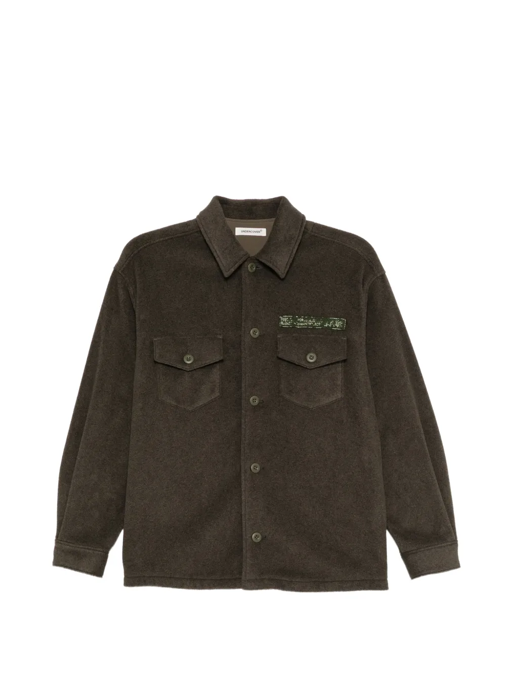 Undercover beaded button-up shirt Groen