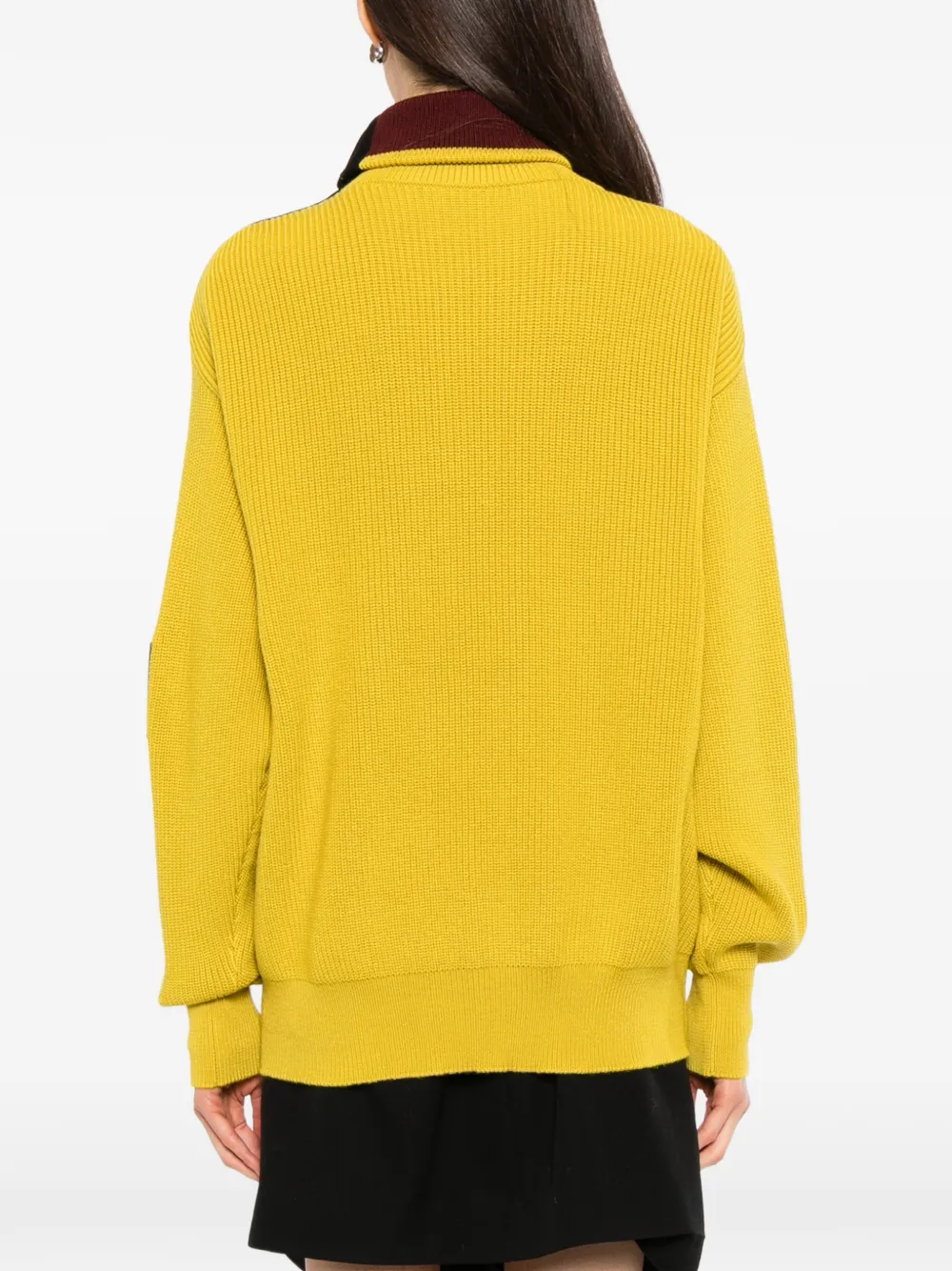 LOEWE zip-detail ribbed sweater Geel