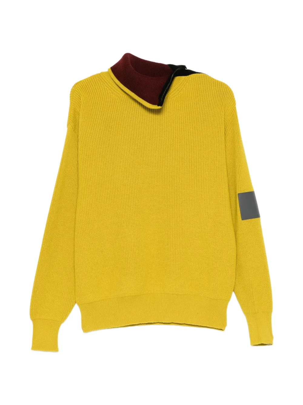 LOEWE zip-detail ribbed sweater Geel