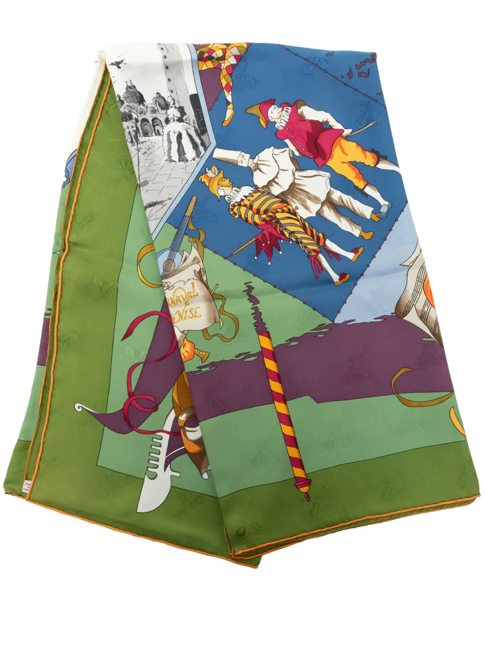 Hermès Pre-Owned 1980-2010 Le Carnaval de Venise Seidenschal 90cm - Grün
