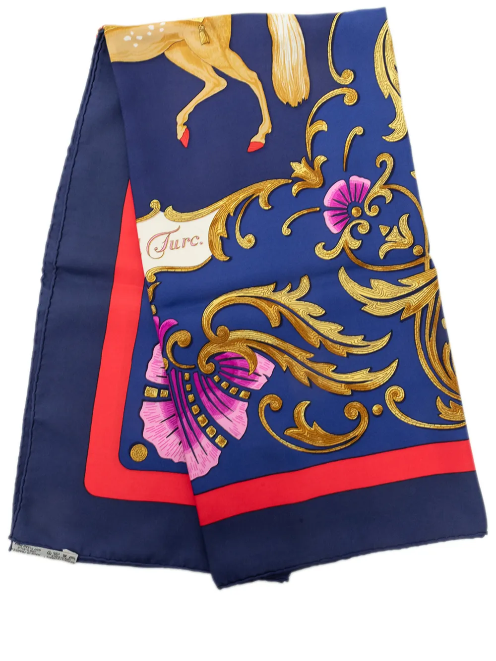 Hermès Pre-Owned 1980-2010 Cheval Turc Seidenschal 90cm - Blau