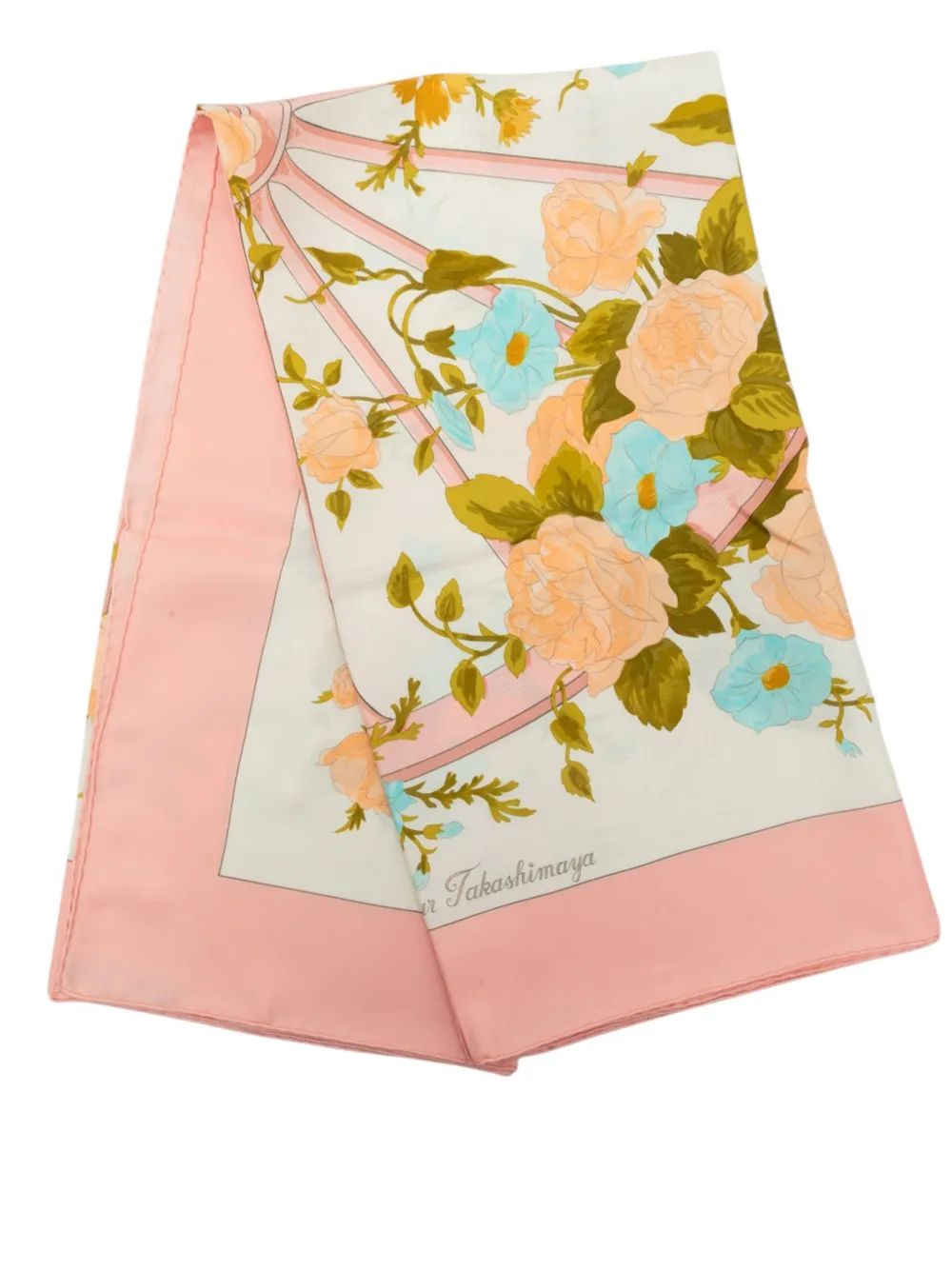 Hermès Pre-Owned 20th Century Romantique for Takashimaya Seidenschal 90cm - Rosa
