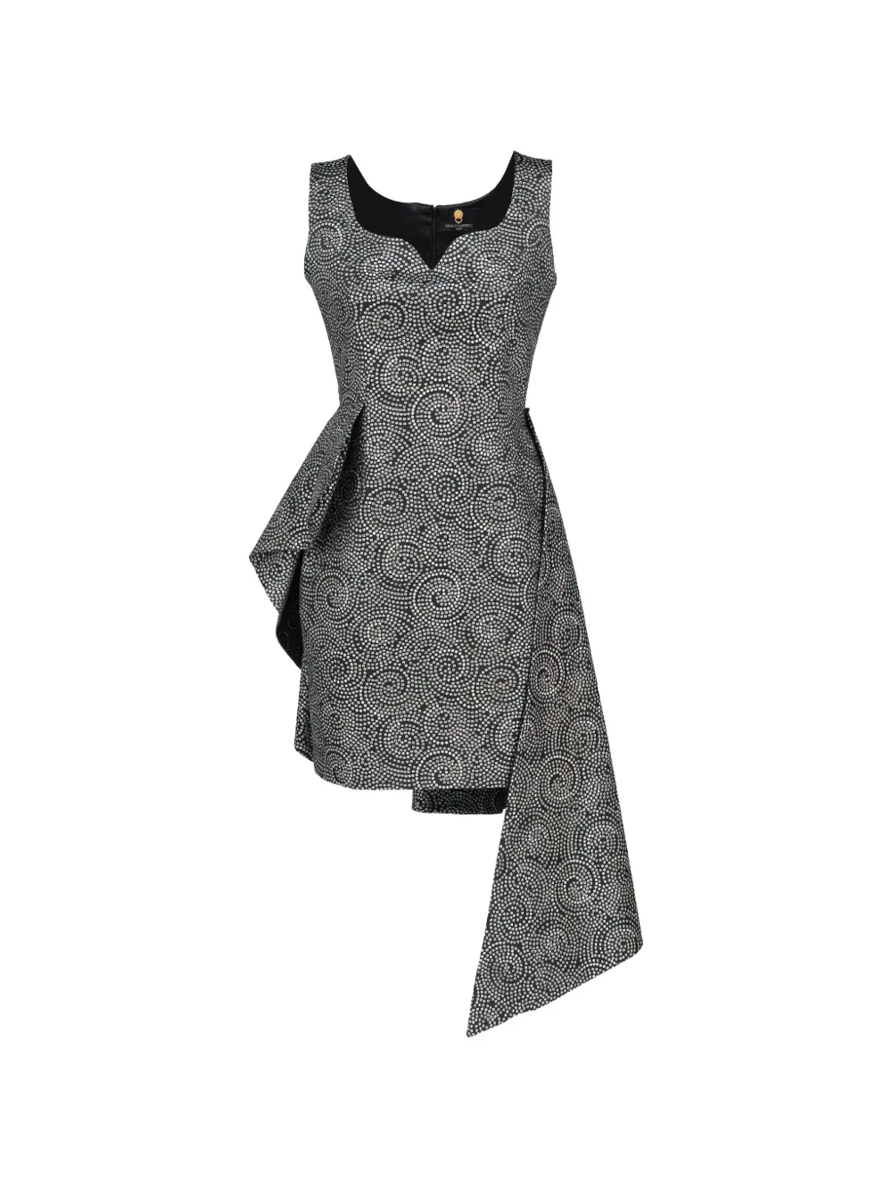 Marco Gabrielli Atelier asymmetric peplum mini dress - Black