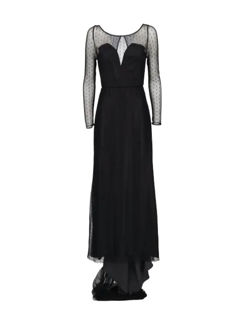 Marco Gabrielli Atelier polka-dot sheer-panel maxi dress
