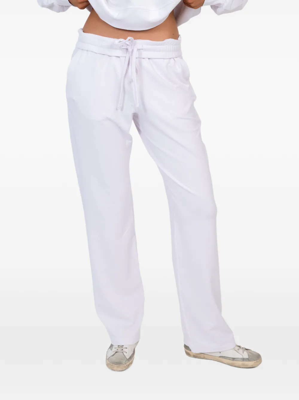 ON/OFF Essentials Solace wide-leg track pants - Bianco