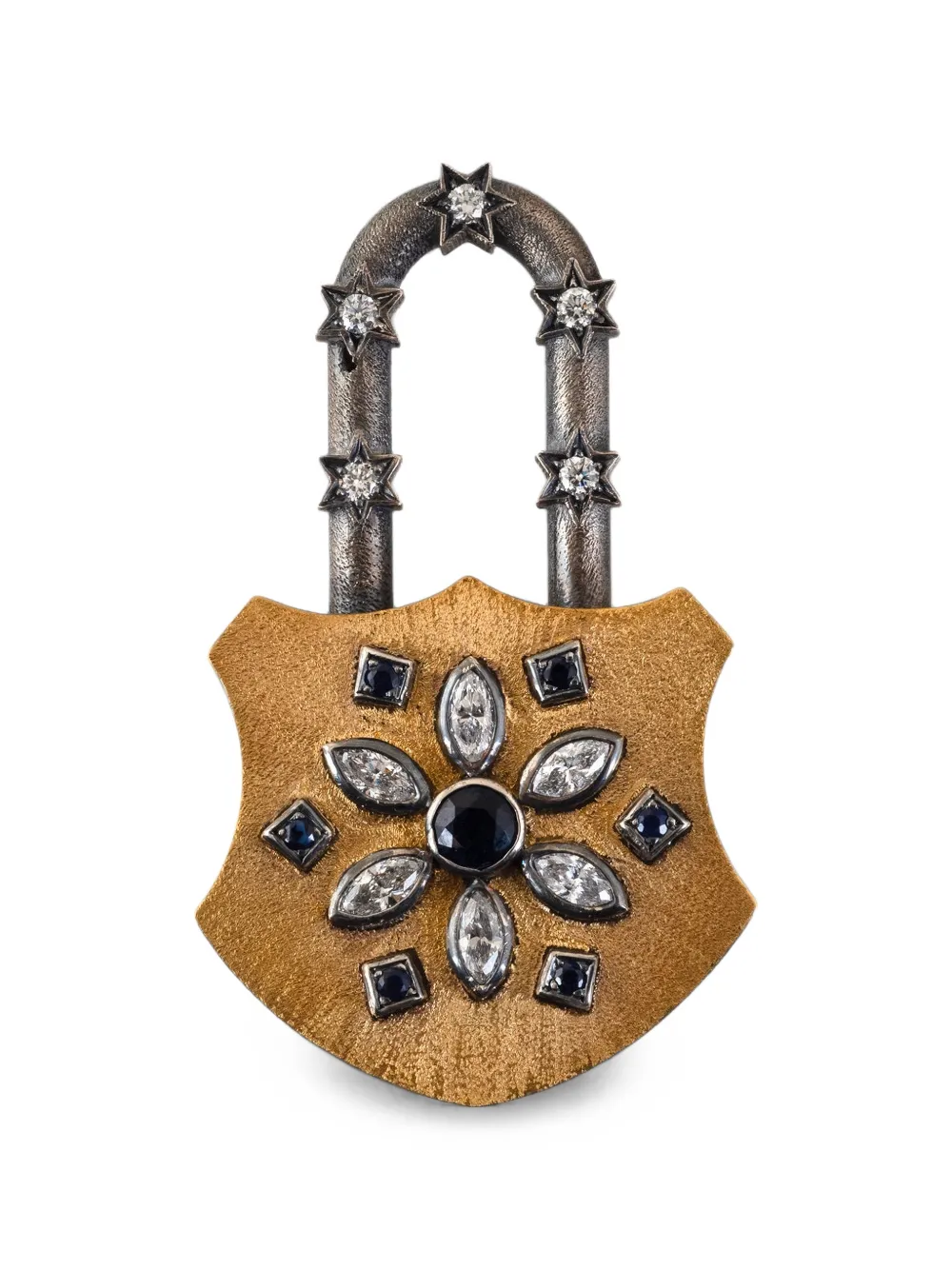 Sevan Bıçakçı sapphire and diamond lock pendant