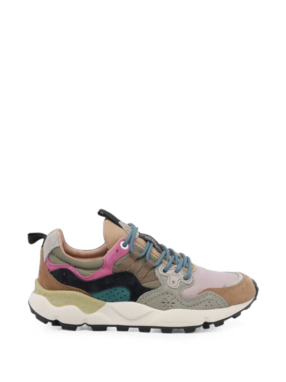 FLOWER MOUNTAIN Yamano 3 suede-panelled low-top sneakers