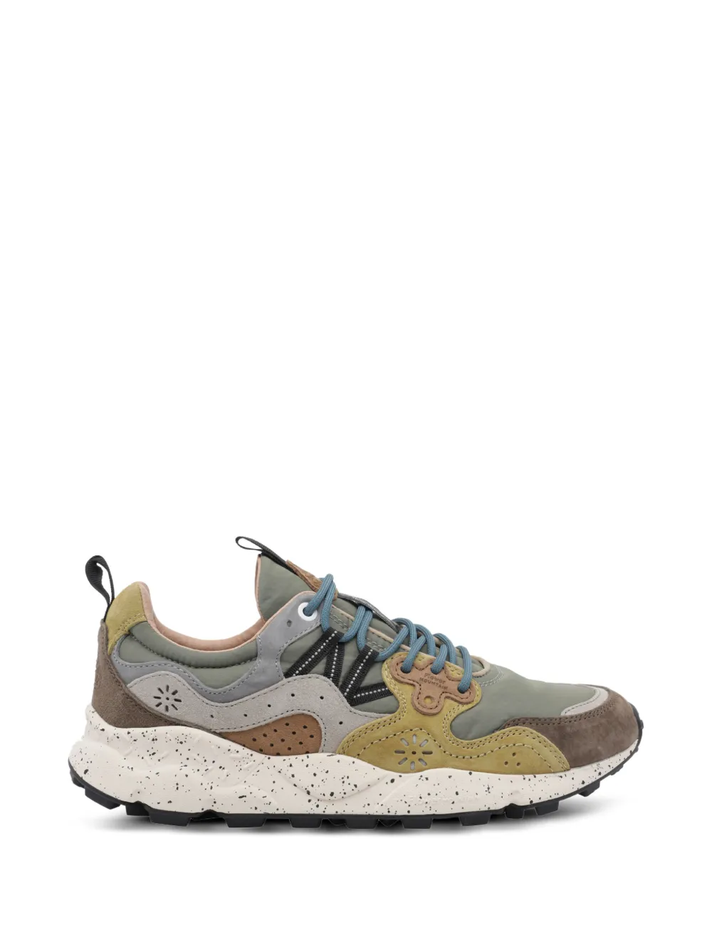 FLOWER MOUNTAIN YAMANO 3 suede-panelled low-top sneakers