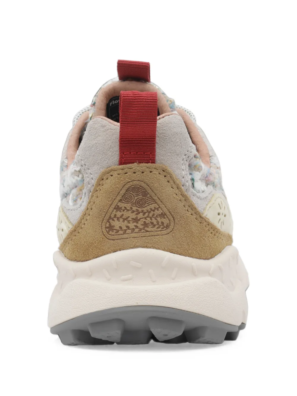 FLOWER MOUNTAIN Yamano 3 bouclé-panelled suede sneakers Beige