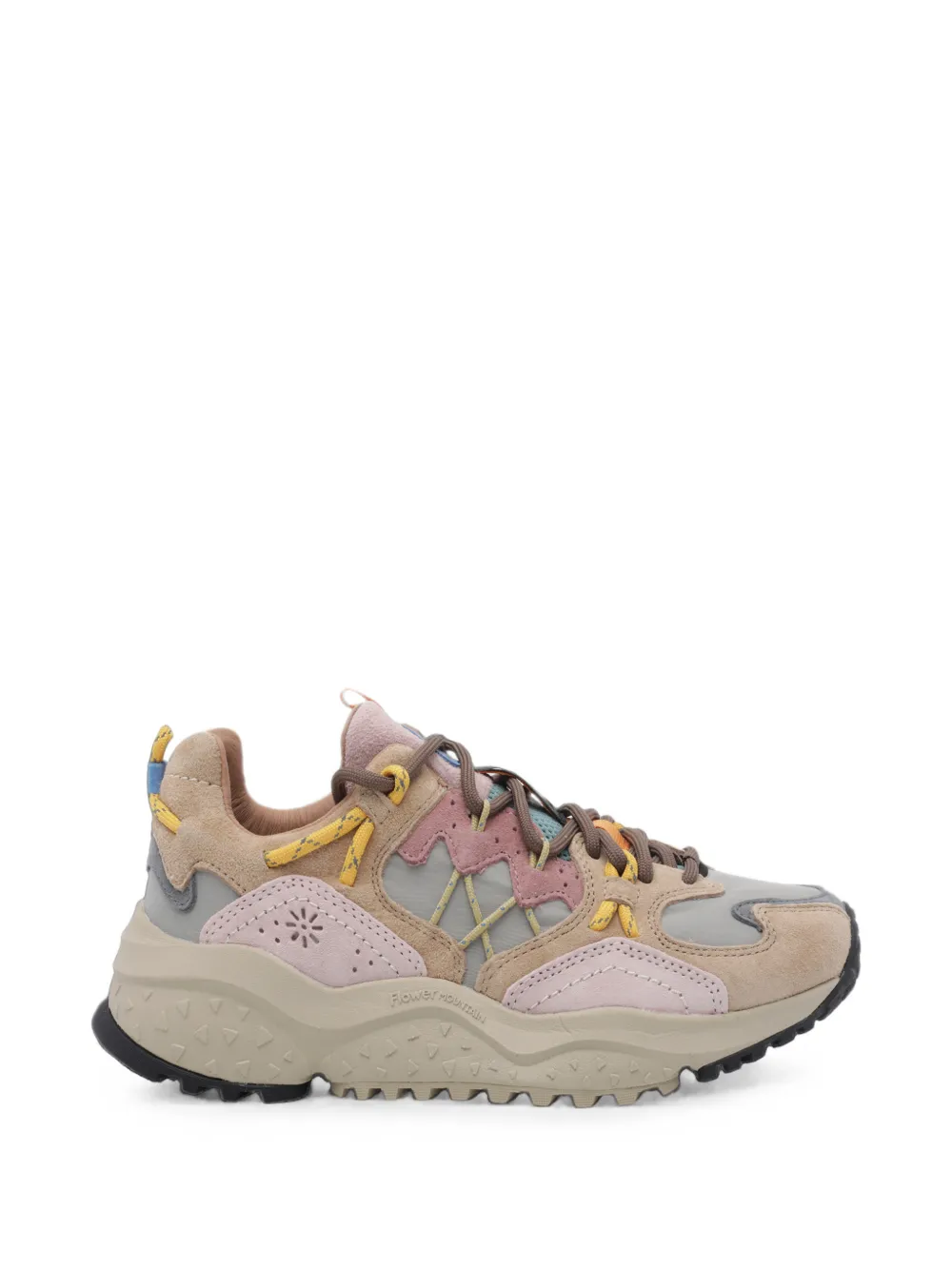 FLOWER MOUNTAIN Yamabushi suede-panelled sneakers