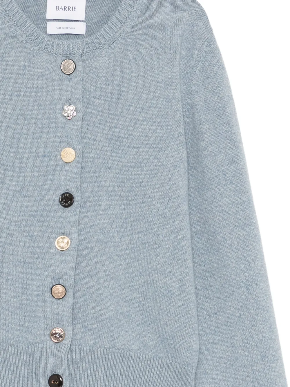 Barrie mismatched-buttons cardigan Blauw
