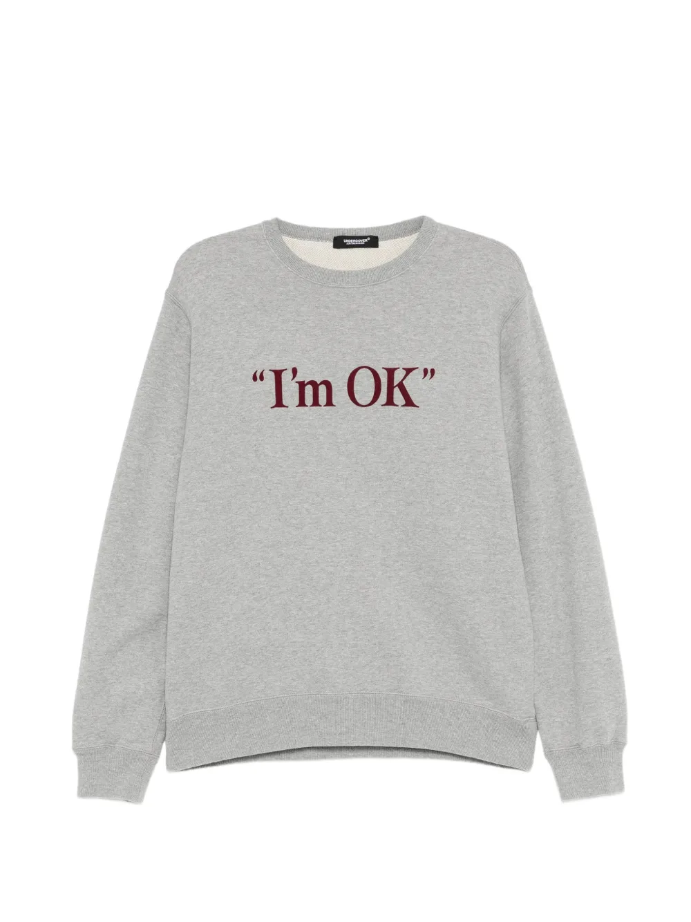 Undercover slogan-print crew-neck sweater Grijs