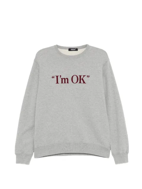 Undercover slogan-print crew-neck sweater
