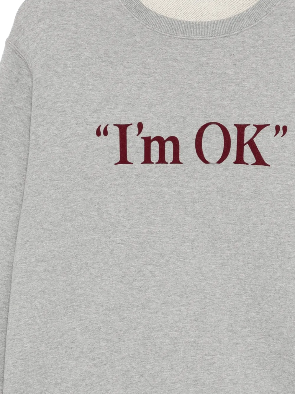 Undercover slogan-print crew-neck sweater Grijs