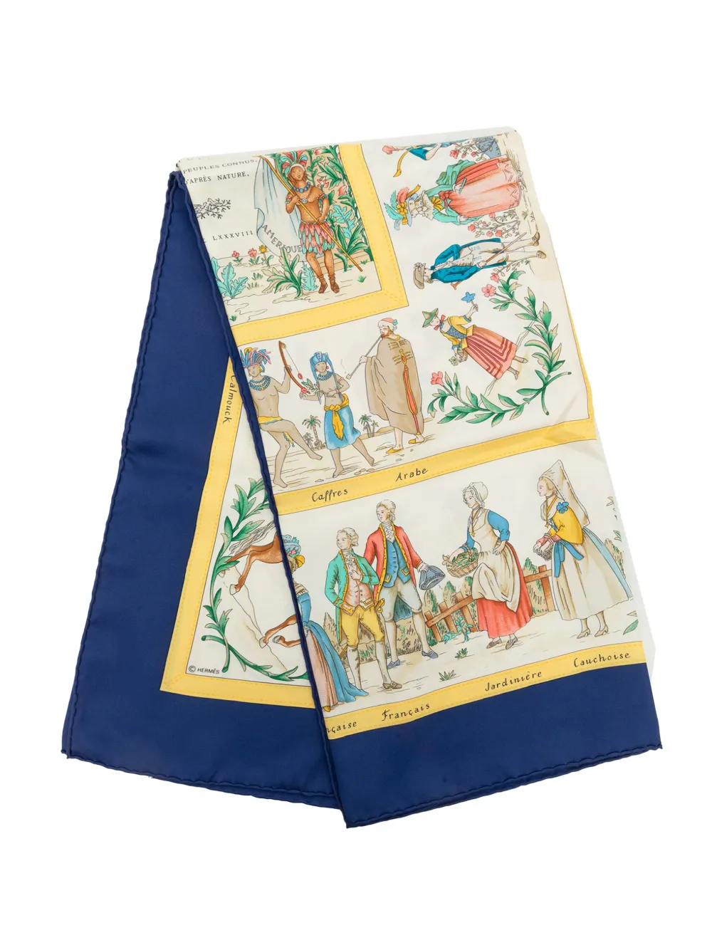 Hermès Pre-Owned 1990-2010 Costumes Civils Actuels Seidenschal 90cm - Blau