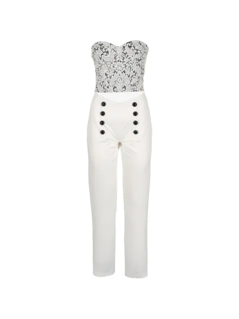 Vintage lace-overlay trousers set (set of two)