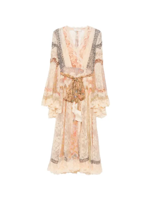 ZIMMERMANN Valiant panelled wrap dress