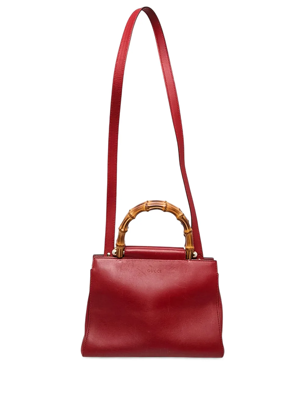 Gucci Pre-Owned petit sac à main Bamboo Nymphaea en cuir (2016-2026) - Rouge