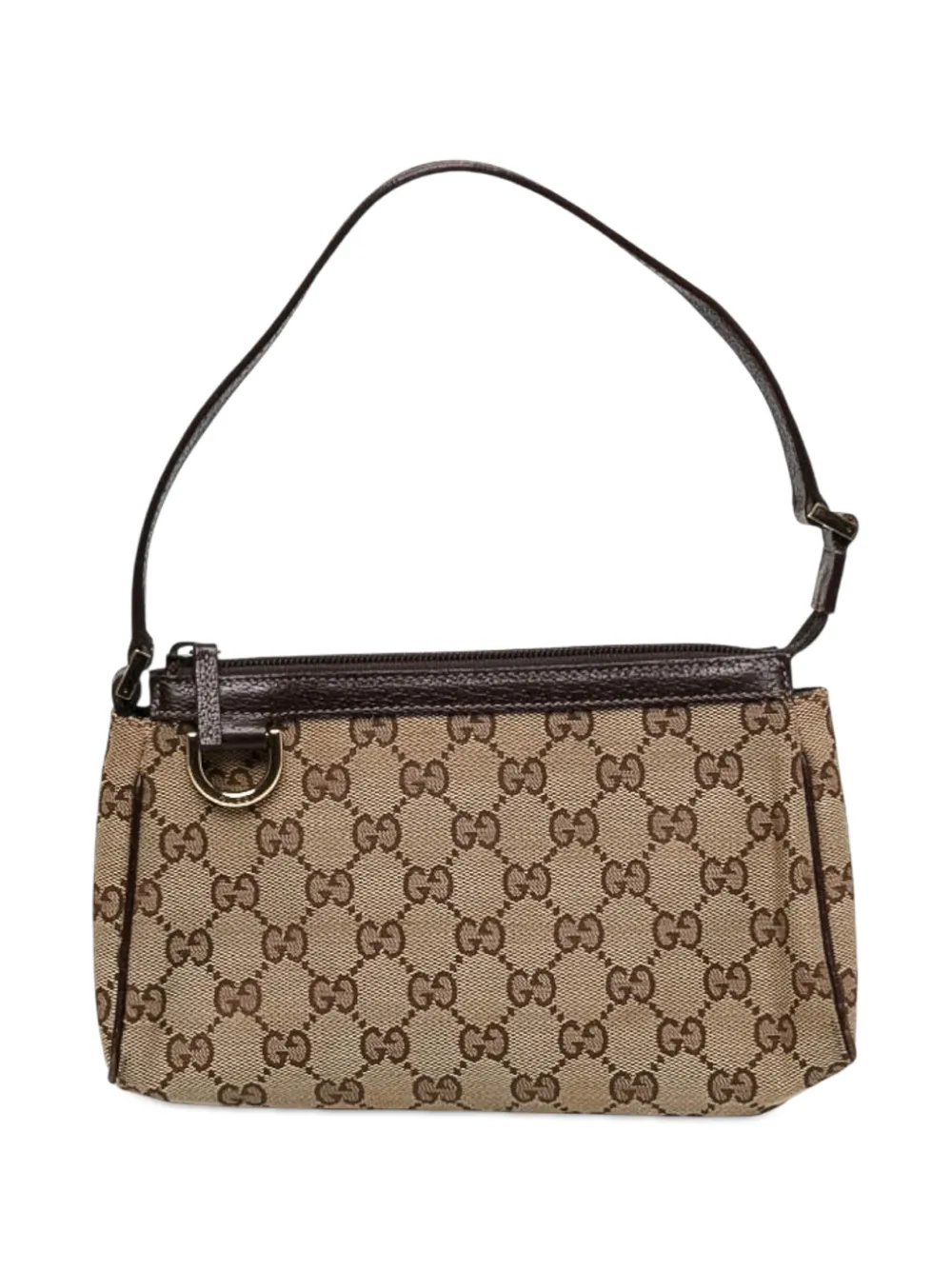 Gucci Pre-Owned sac à main Abbey D Ring Pochette en toile GG (2000-2015) - Marron