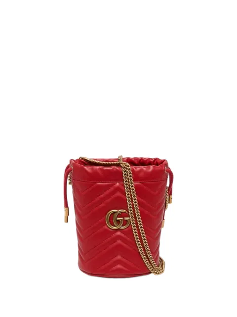 Gucci Pre-Owned 2016-2026 small GG Marmont Matelasse calfskin bucket bag