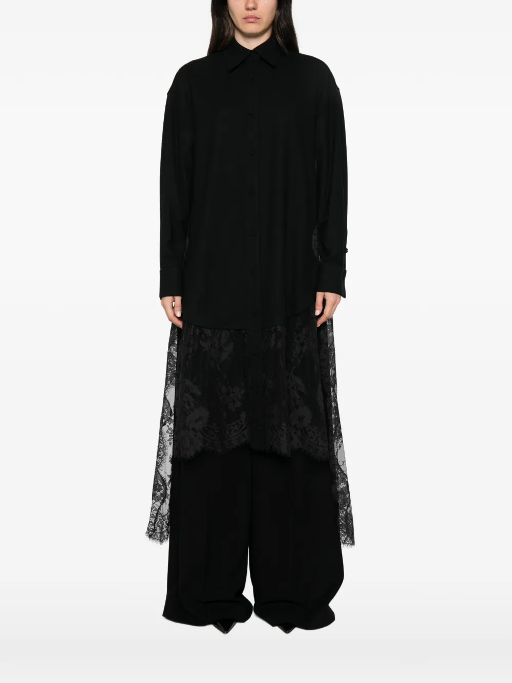 ZIMMERMANN Valiant blouse met kanten vlak Zwart
