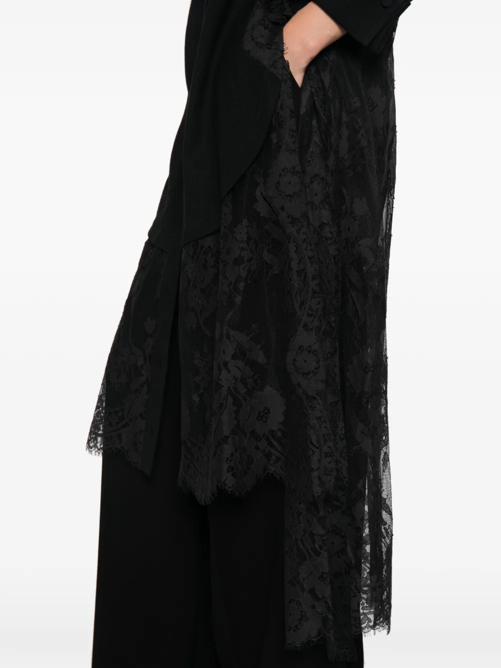 ZIMMERMANN Valiant blouse met kanten vlak Zwart