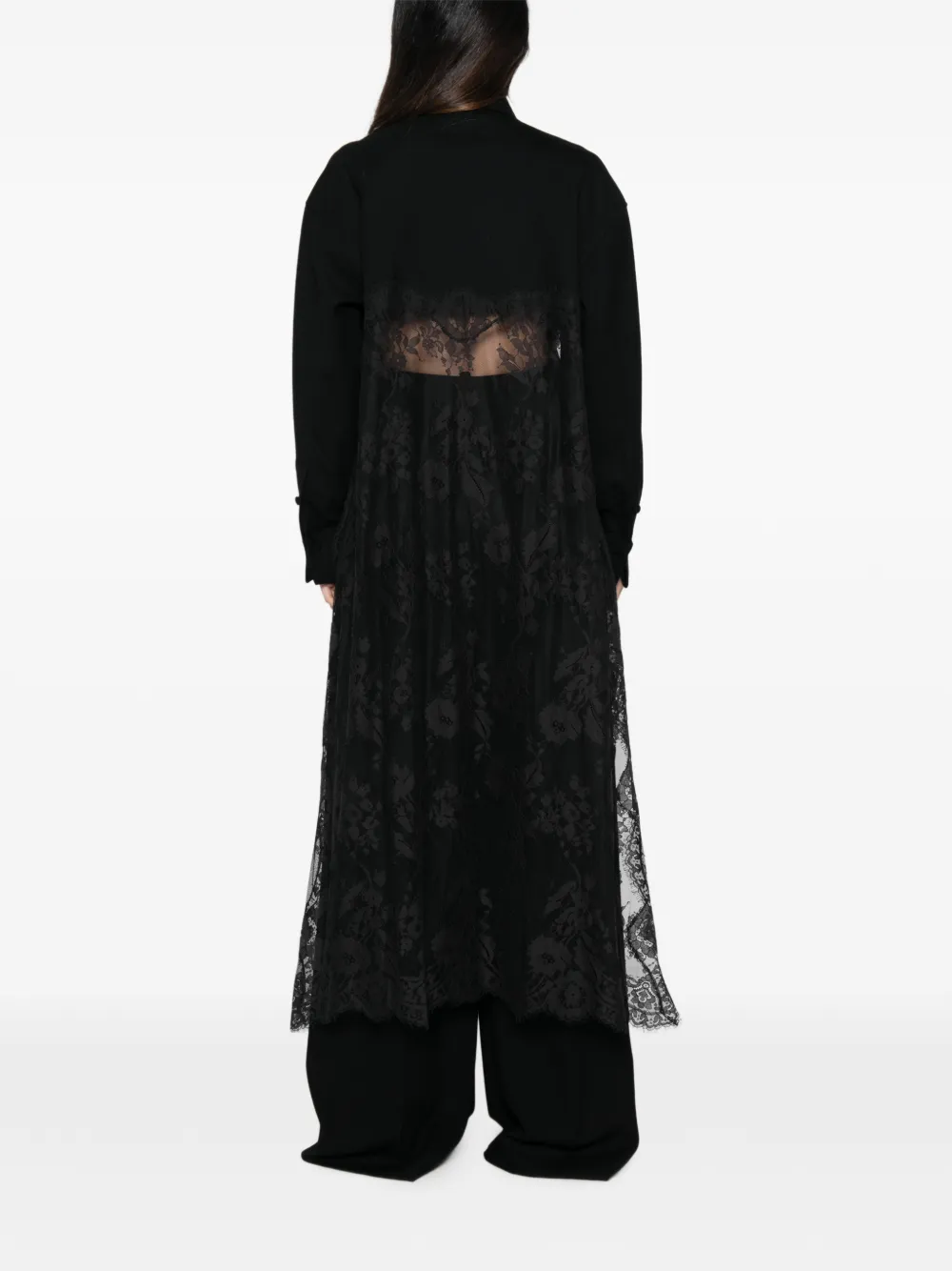 ZIMMERMANN Valiant blouse met kanten vlak Zwart
