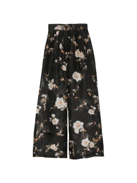 ZIMMERMANN Ascent floral-print pleated trousers