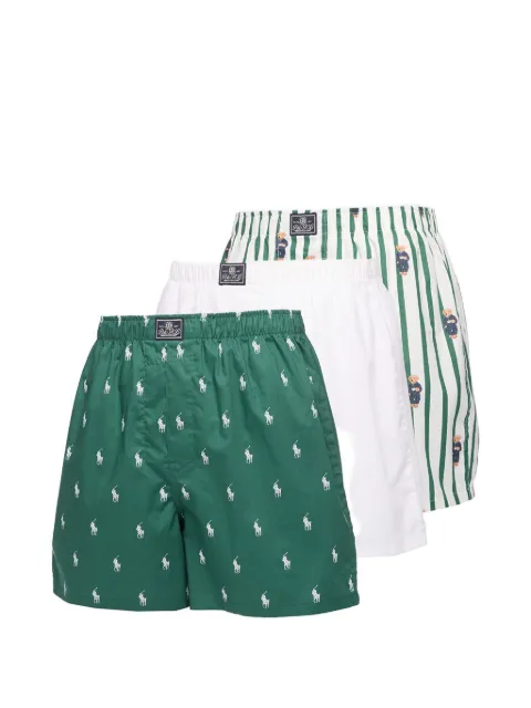 Polo Ralph Lauren logo-print striped boxers (set of three)