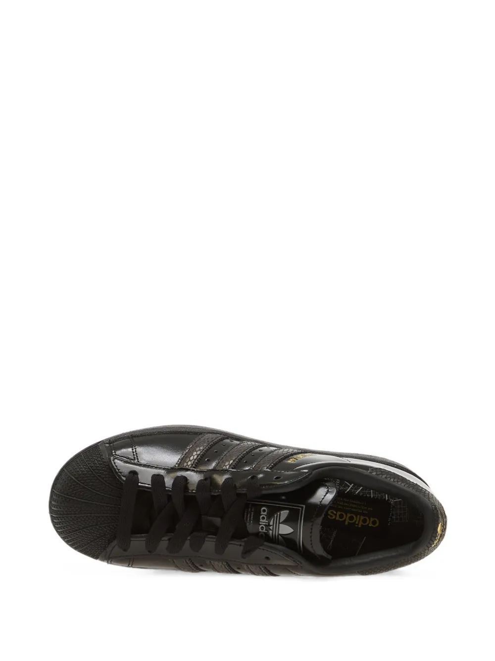 adidas Superstar II snakeskin-effect sneakers Zwart