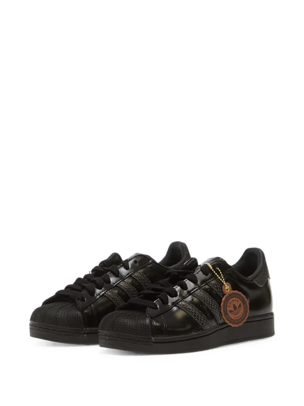 adidas Superstar II snakeskin-effect sneakers Zwart