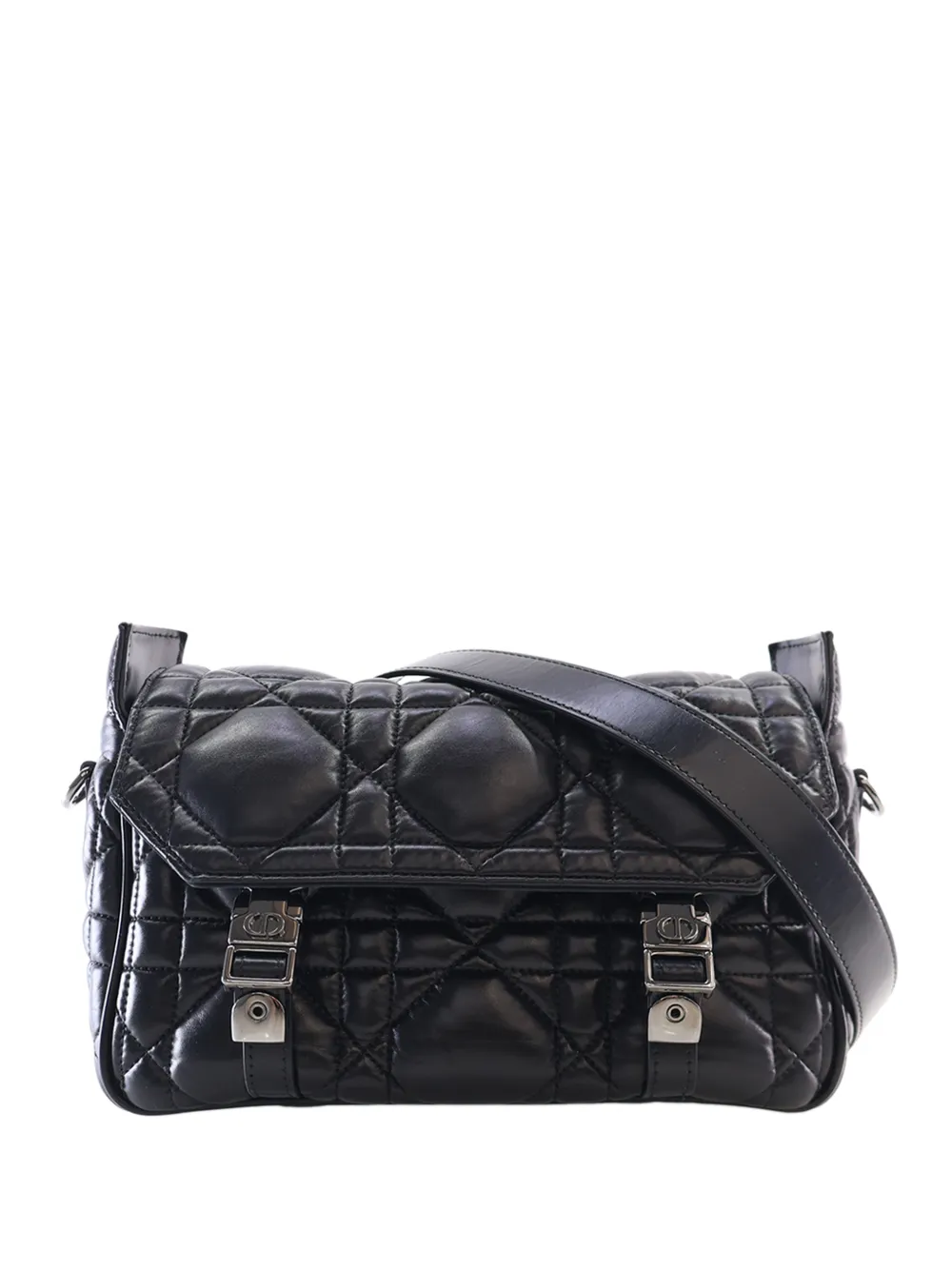 Christian Dior Pre-Owned 2022 kleine Macrocannage Diorcamp Kuriertasche aus Kalbsleder - Schwarz