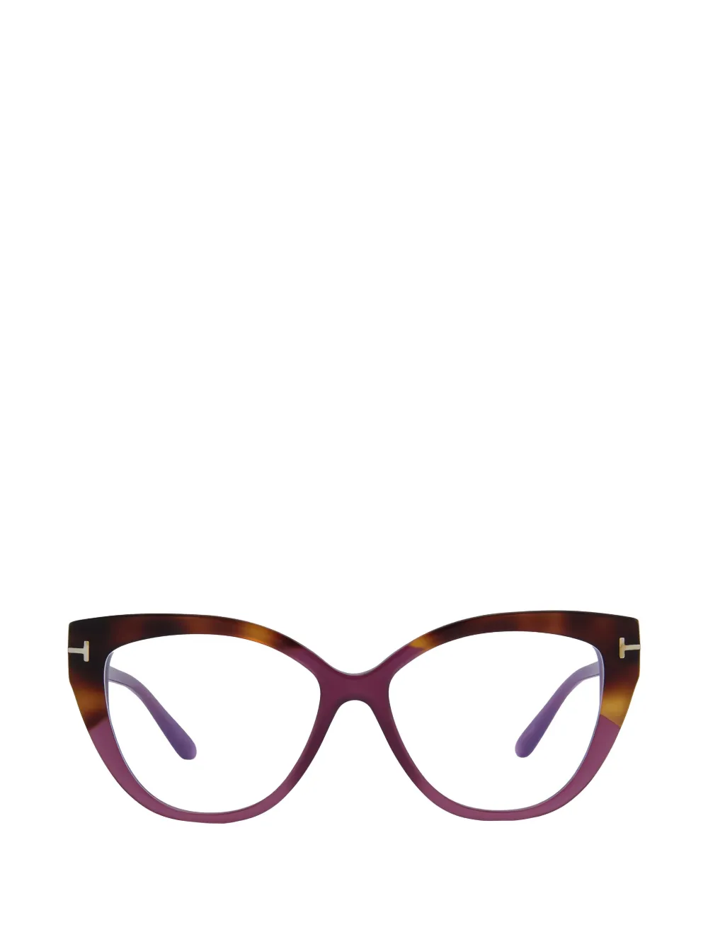 TOM FORD Eyewear tortoiseshell-effect cat-eye frame glasses