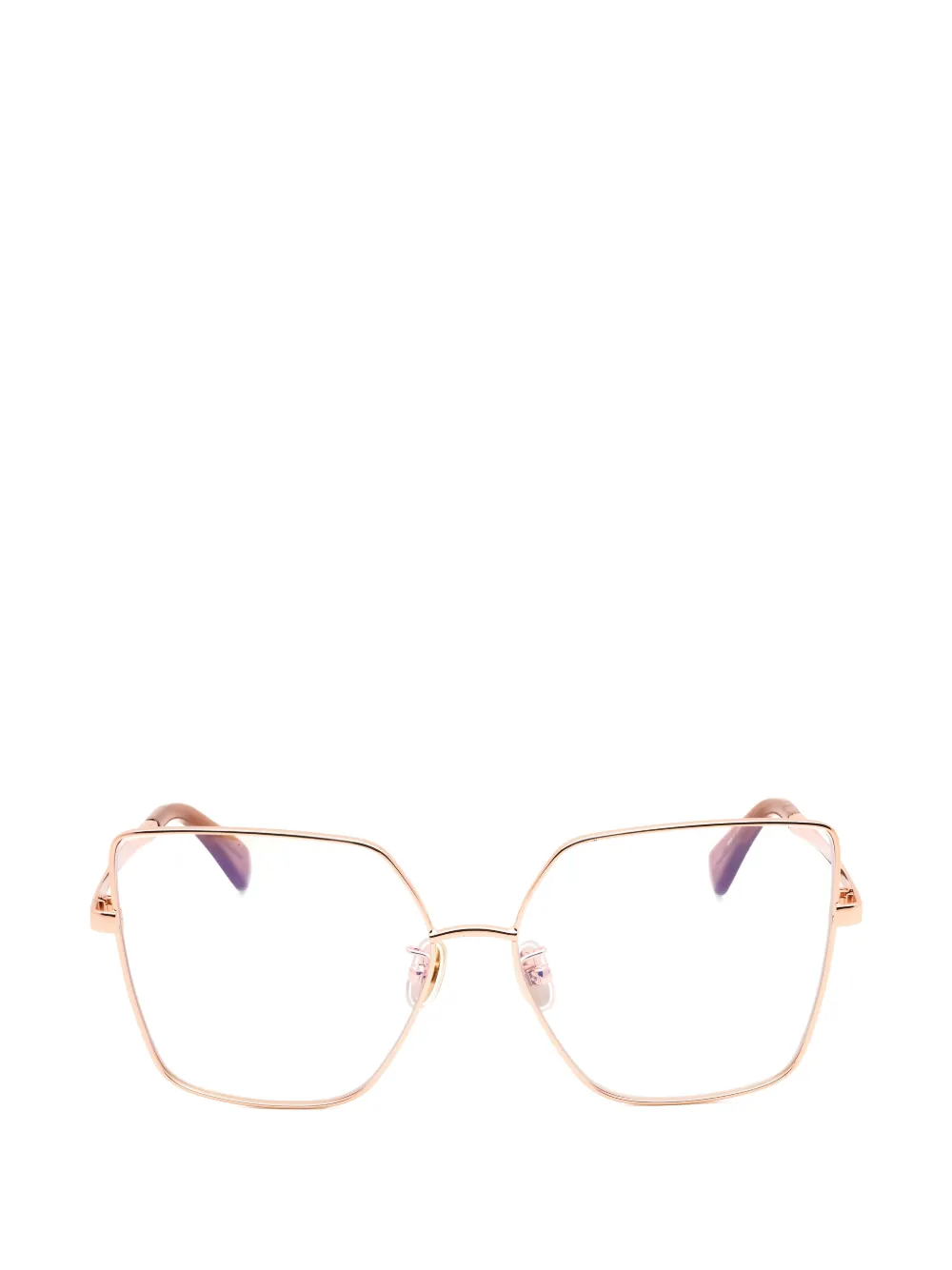 Max Mara Geometric-frame Glasses In Pink