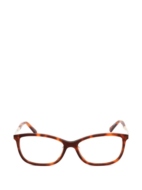 Swarovski tortoiseshell-effect rectangle-frame glasses