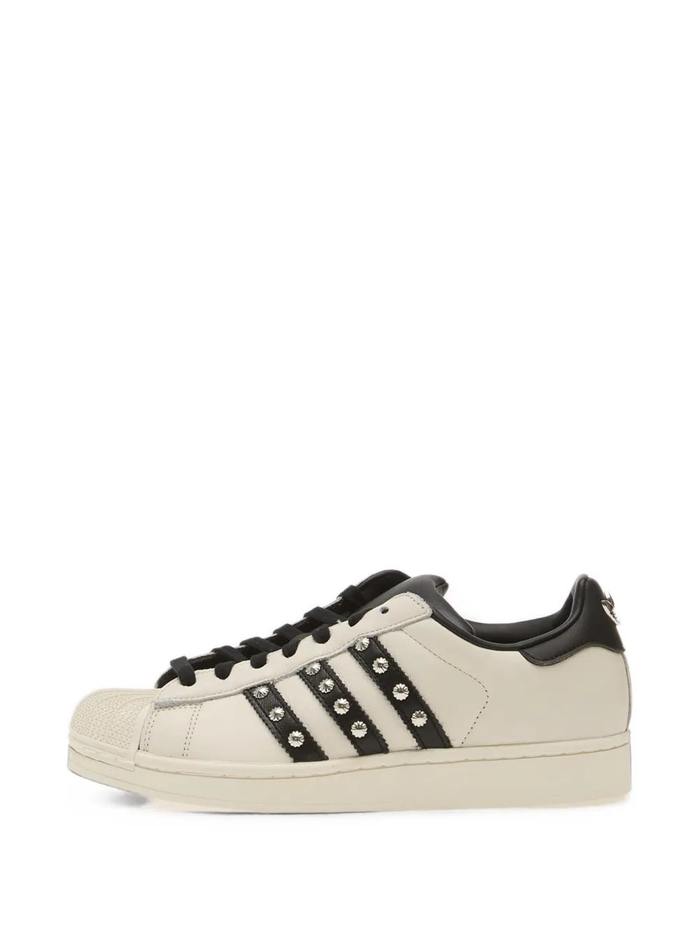 adidas Superstar II studded leather sneakers Beige