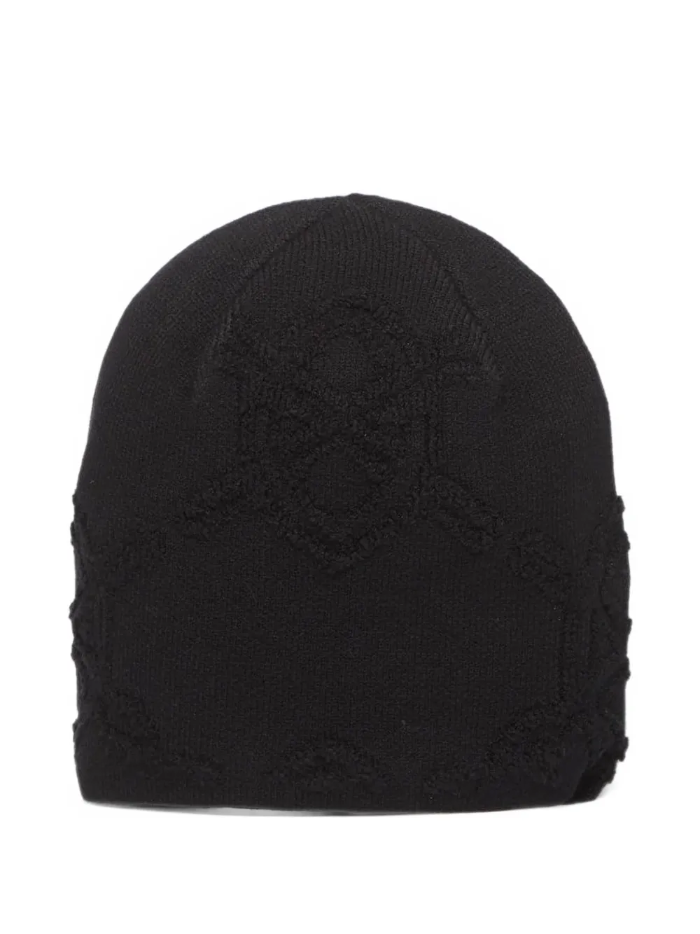 Daily Paper textured beanie hat Zwart