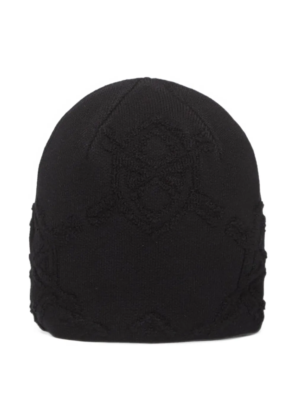 Daily Paper textured beanie hat Zwart
