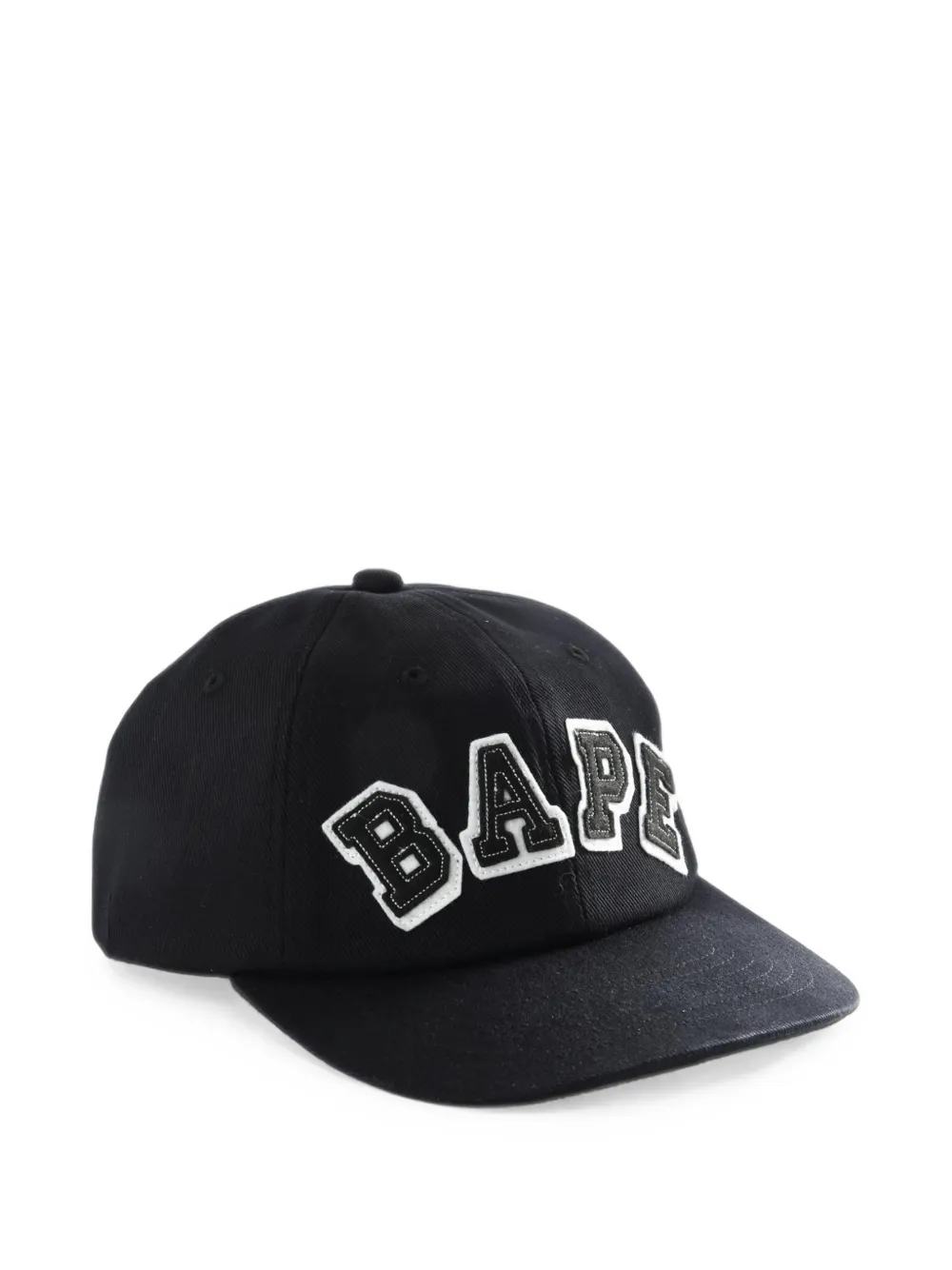 A BATHING APE Bape pet met opgestikt vlak Zwart